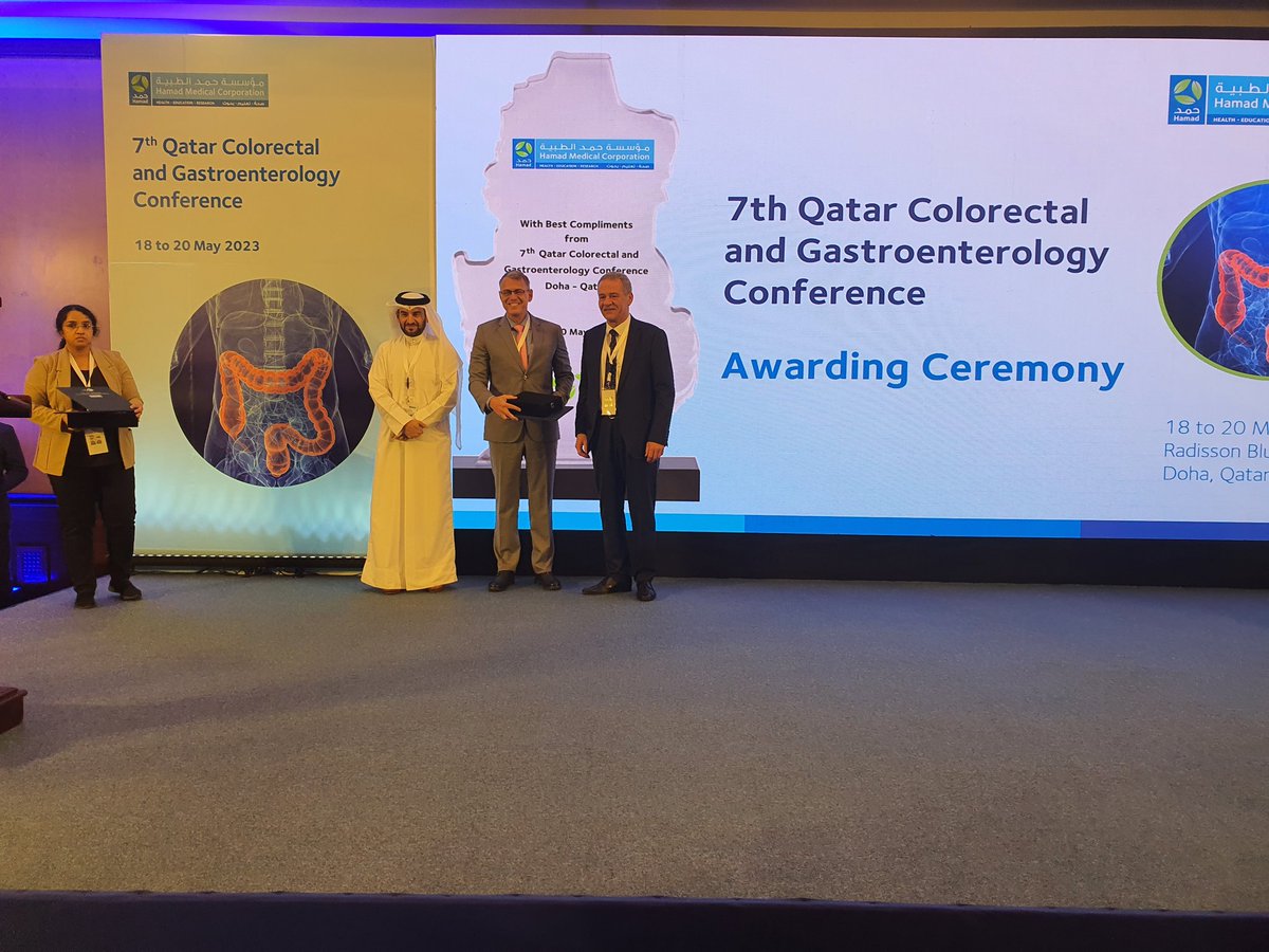 uraiqat's tweet photo. I had the privilege and pleasure to participate in the 7th Qatar CR and GI Conference.  Met the giant Bill Heald, he is amazing man and very humble. https://t.co/EMNcDTLBfF