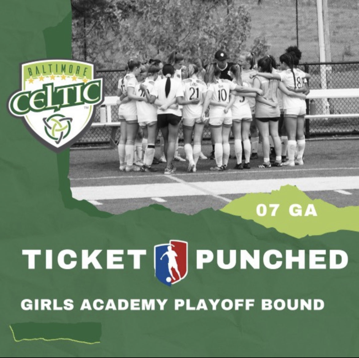 GA Playoffs, here we come! So proud of our team, but we’re #notdoneyet 💚⁦@BaltCeltic07GA⁩ ⁦@GAcademyLeague⁩ ⁦@ImCollegeSoccer⁩ ⁦@BaltNGSoccer⁩ #JH💚 #Repceltic