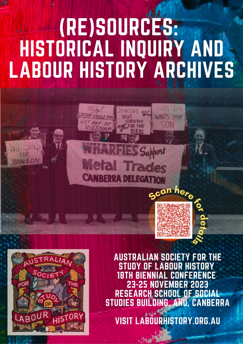 One week left to submit abstracts for this year's Australian #labourhistory conference, '(Re)Sources: Historical Inquiry and the Labour History Archives.'