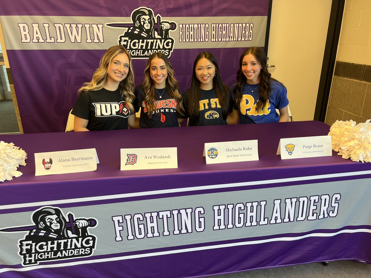 Congratulations to our 4 seniors who signed their letters of intent today to continue cheerleading at the collegiate level. We are beyond proud of you and can’t wait to keep cheering you on! ❤️💙💛 <a href="/paigebrain/">paigebrain</a> <a href="/alana_beermann/">Alana Beermann</a> <a href="/avawodarek1/">avawodarek</a> <a href="/michaela_rohe/">Michaela</a>