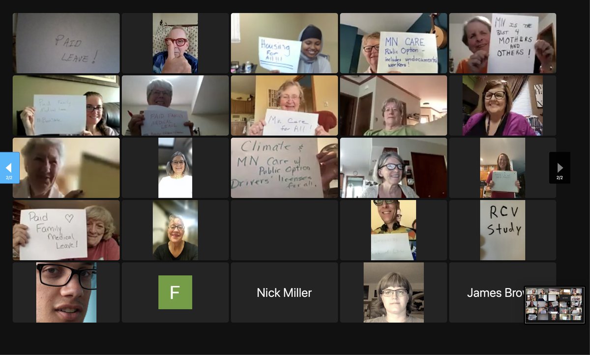 Tonight 50+ @ISAIAHMN SMNs gathered for our final 2023 weekly Legislative Cogovernance Zoom with partner legislators! Here we show just some of the wins we were proud of to make MN the #BestState for the most people across race, religion, gender, and geography! #mnleg   🧵  1/
