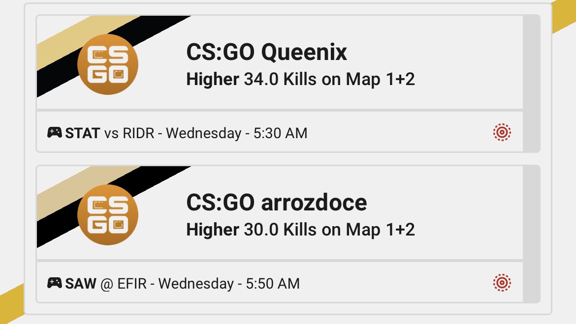 willspix's tweet photo. 👾csgo for tomorrow. PrizePicks slip is straight from the optimizer 🫡

#PrizePicks #UnderdogFantasy #DraftKings #NoHouseAdvantage #FanDuel #eSports #eSportsGambling #GamblingeSports #PlayerPropBets #PlayerProps #PropBets #WillsPicks https://t.co/Ek5DedUOVj