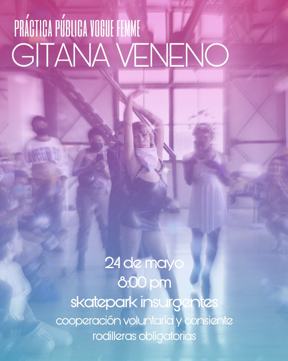 mañana toca práctica pública con Gitana para apretar el coñio, en el 📍Skatepark Insurgentes (a un lado de la glorieta de insurgentes) a las 8pm, lleva rodilleras y agüita

🚫 NO HOMBRES HETEROCIS, NO TERFS🚫

🌧️en caso de lluvia nos reuniremos en la tianguis🌧️ xoxo