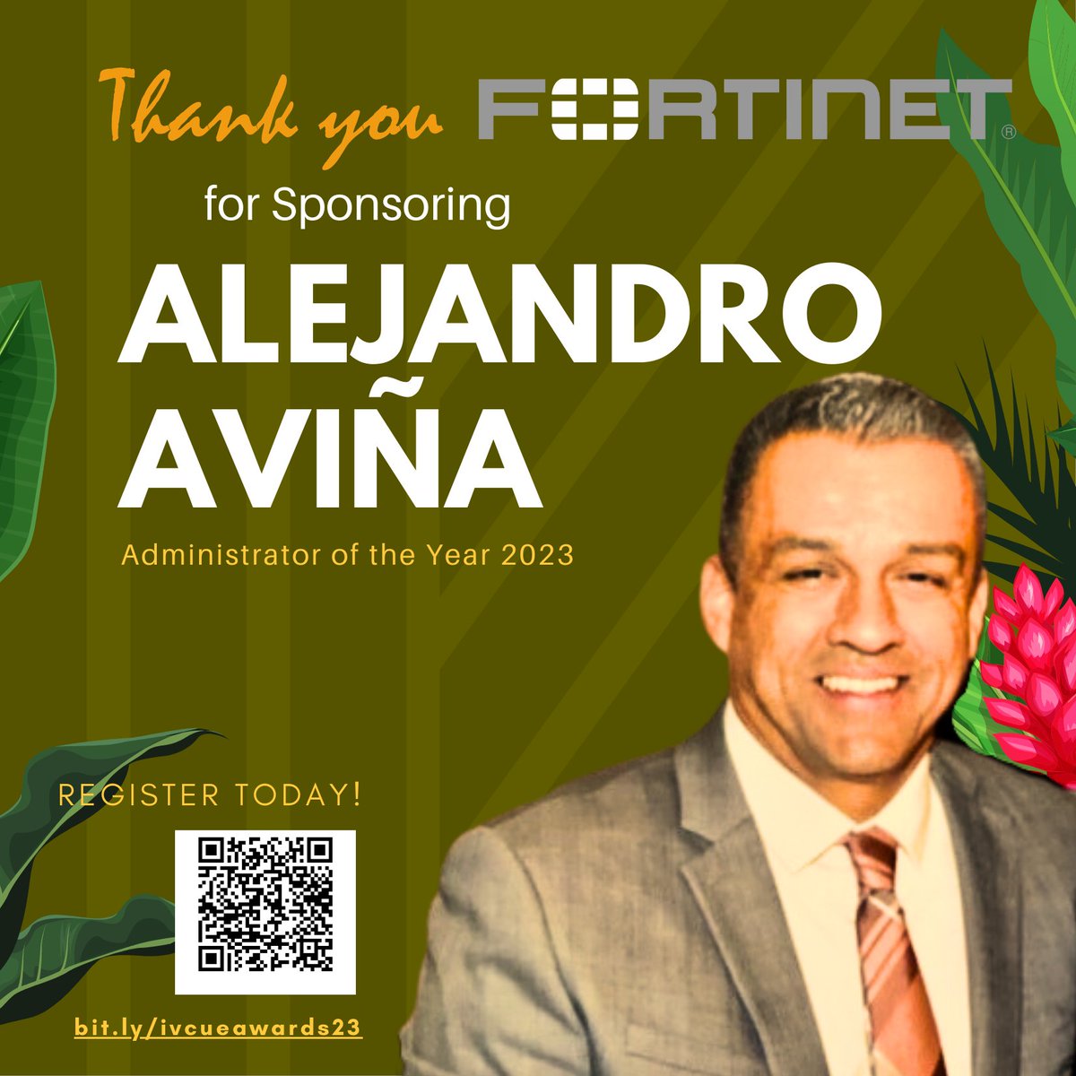 Thank you to @Fortinet  for sponsoring the 2023 #IVCUE Annual Awards and Mixer! Congrats to Alex Avina our Admin of the Year! Please join us in celebrating our educators Use the QR code or visit the link. The cost is $25 per attendee. Registration includes dinner.

#WeAreCUE