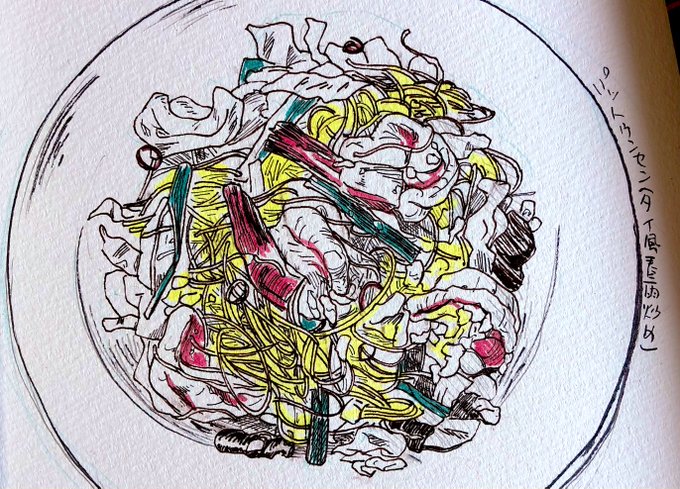 食べ物を描く