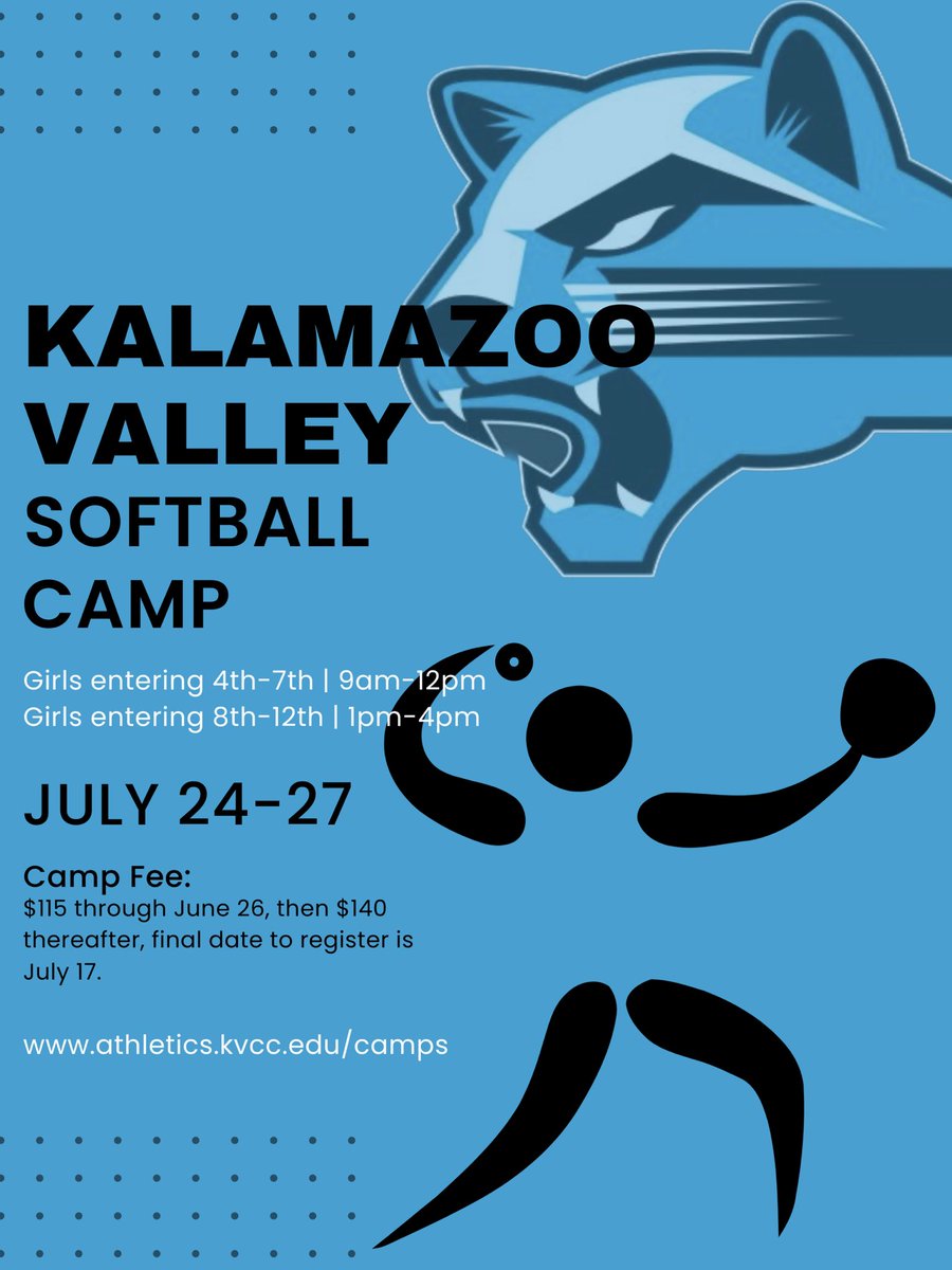 We will be hosting our summer camp again this year, sign-ups are now open get your spot before they fill! Hope to see you in July! 

Kalamazoo Valley Community College