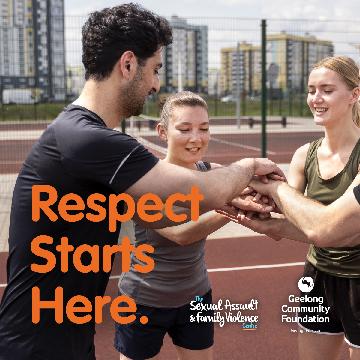 SAFVCentre's tweet photo. A big thank you to @GeelongCF for their support in making our ‘Respect Starts Here’ primary prevention program possible.

The program will be delivered to AFL Barwon Football and Netball Clubs to promote gender equality and address violence against women.

#yourcommunityatwork https://t.co/5njGmExVBy