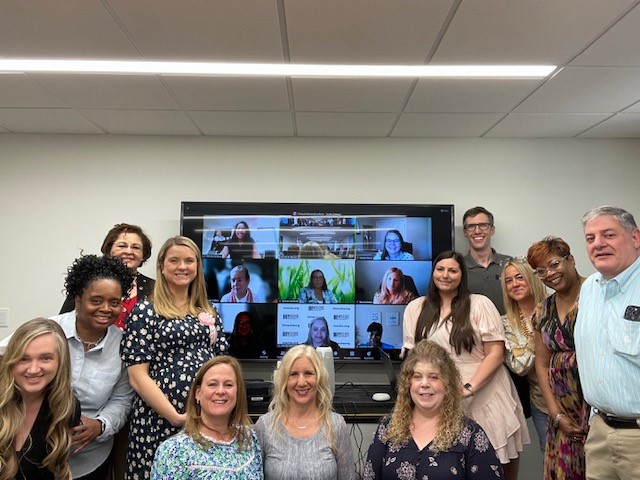 mscheorg's tweet photo. New team member alert - there’s a baby on the way! The MSCHE team gathered for a surprise baby shower to celebrate our colleague and mom-to-be, Rebecca DeHaven. Congrats, Becca!! 🎉🥳🎊#MiddleStates #team #babyshower https://t.co/BChuPfvBSq