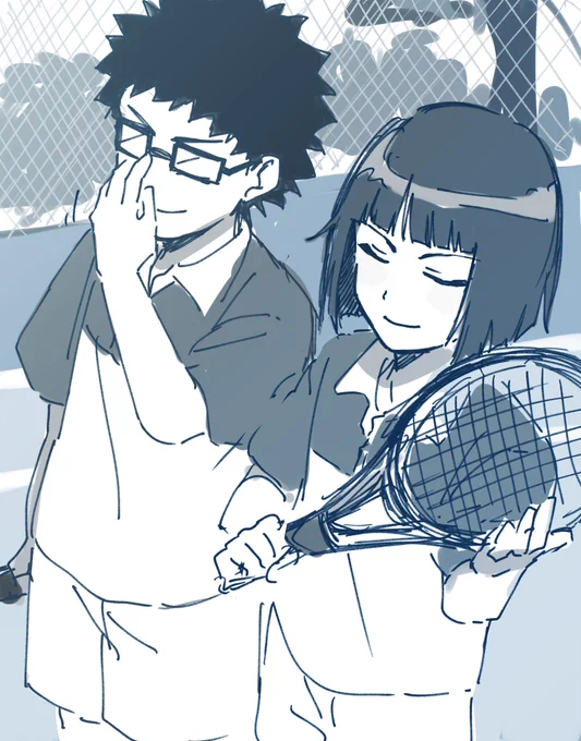 鍵垢に載せてた🎾👑らくがき 
