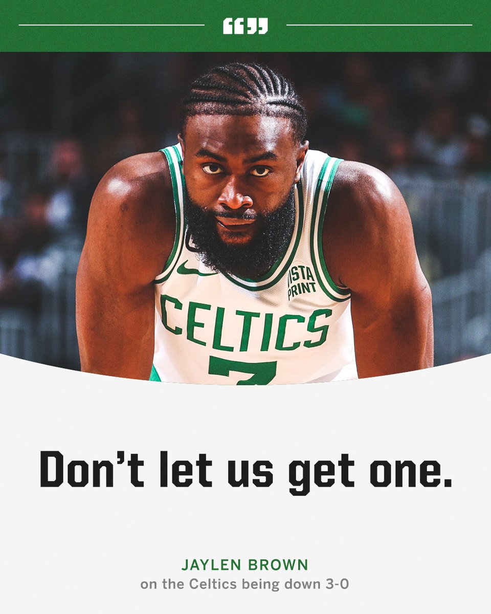 SportsCenter's tweet photo. Jaylen Brown said this before Game 4 👀 https://t.co/SKOo3V08dF