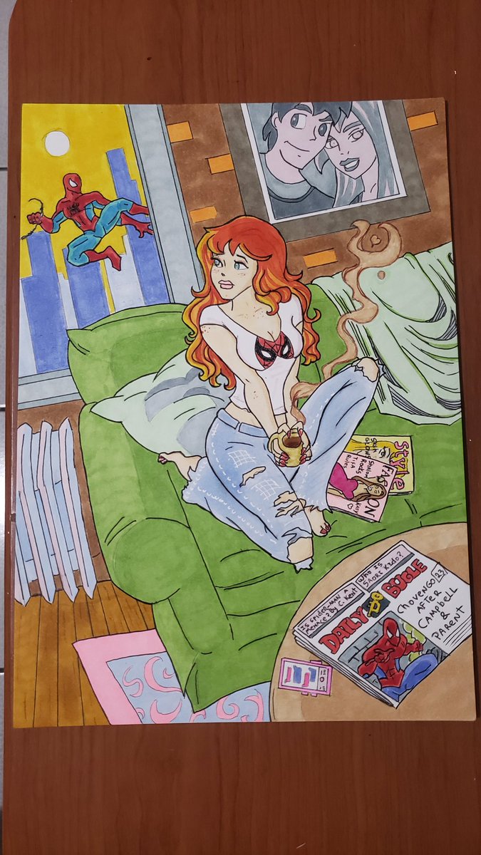 Chovengo's tweet photo. Terminado.  La portada de AMS 601 de @JScottCampbell al estilo de @parentdaniel Thks for your inspiration 🥰 #spiderman #marvel https://t.co/tzjpt58YJR