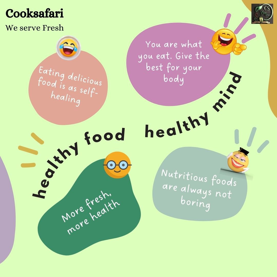 Healthy Food Healthy Mind 

We Cooksafari team ensures to use fresh ingredients, no preservative 

We provide fresh, so that you can cook fresh

#cooksafari #weservefresh #cookfresh #freshcooking #HealthyEating #readytocook #readytoeat #healthiswealth #breakfast