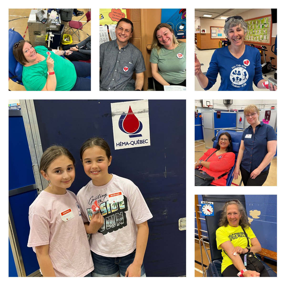 Way to go!  Our blood drive was a huge success! 133 donors came to our school to donate blood. 330lives saved. I’m so proud of my students, their families and our community!!! #hemaquebec