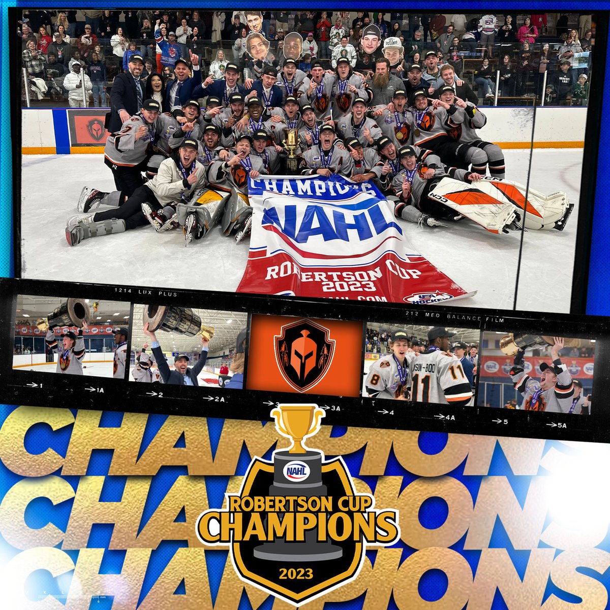 Congratulations to the 2023 #NAHL #RobertsonCup National Champions, the Oklahoma Warriors! 🏆