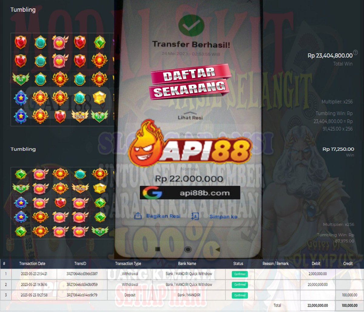 Api88gacor's tweet photo. Slot Online Resmi Server thailand! Anti rungkad!  Gampang Menang  Dan Terbukti  Berapapun Menang Dibayar Lunas 😍🥰

https://t.co/z22winnB0N

#api88 #api88gacor #slotapi88 #gacorapi88 #jackpotapi88 #serverthailand #rtp https://t.co/7DGrRkSzAM