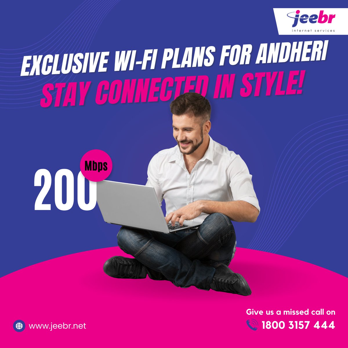 jeebrinternet's tweet photo. Exclusive Wi-Fi plans for Andheri from Jeebr .....dont miss out! Call now, Switch to Jeebr.
#jeebrinternetservices #jeebrinternet #wifiplans #internetserviceprovider #broadband #leasedlineinternet #fiberoptic #mumbai #maharashtra #dapoli #onlineexperience #datasecurity #datasafe https://t.co/ojp8HzUm3T