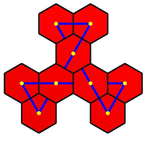 Diagram and Graph of a trefoil knot using metagons. #topology #geometrictopology #geometry #math #maths #STEM #knottheory #graphtheory #lowdimensionaltopology