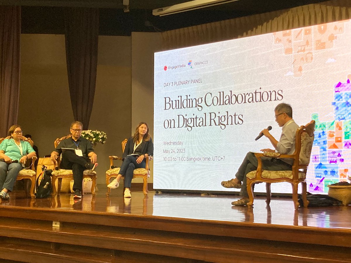 sjkim_ahrd's tweet image. Day3 #DRAPAC23 happening now - exciting plenary session on &quot;Building collaborations on #digitalrughts&quot; Lisa Garcia @FMA_PH emphasizes  communication &amp;amp; trust-building is key to form new collaborations