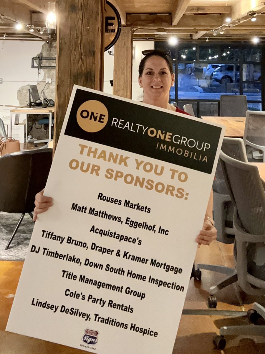 AliciaWMatthews's tweet image. Prepping for Back the Badges and wanted to give a quick shout out to our sponsors. #RealtyOneGroup #OneCares #WeCare