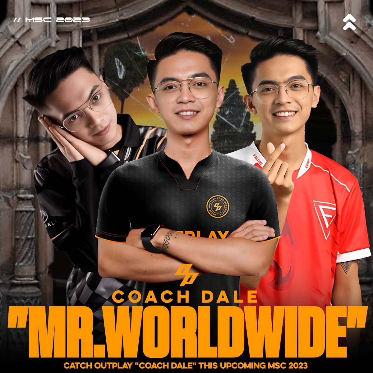 TeamOutplay's tweet photo. Yes! You heard it right outplay fans!

Mr.Dale "Mr.Worldwide" Vitug will be our coach this upcoming MSC 2023! Don't forget to support Team Outplay and Coach Dale "Mr.Worldwide" this MSC 2023!

#OutplayYourOpponent #MSC2023 #MLBB https://t.co/LWu7lkXrmC