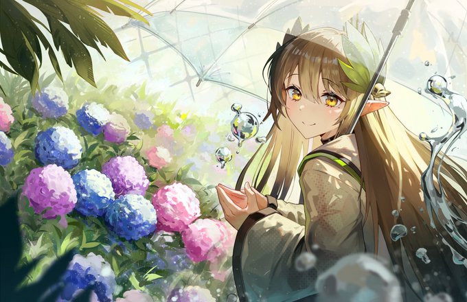 「茶髪 紫陽花」のTwitter画像/イラスト(新着)｜2ページ目