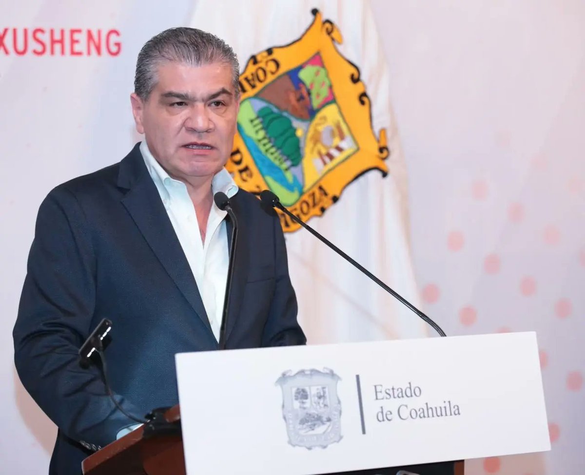 GobDeCoahuila's tweet photo. Con una #inversión de 350 millones de dólares y la generación de 1,200 #empleos, se anunció la llegada a #Coahuila de la empresa #Xusheng, en ceremonia en la que el gobernador @mrikelme y el alcalde @chema_fraustro acompañaron a directivos de la empresa de origen #chino🇨🇳. https://t.co/DghLCOxn17