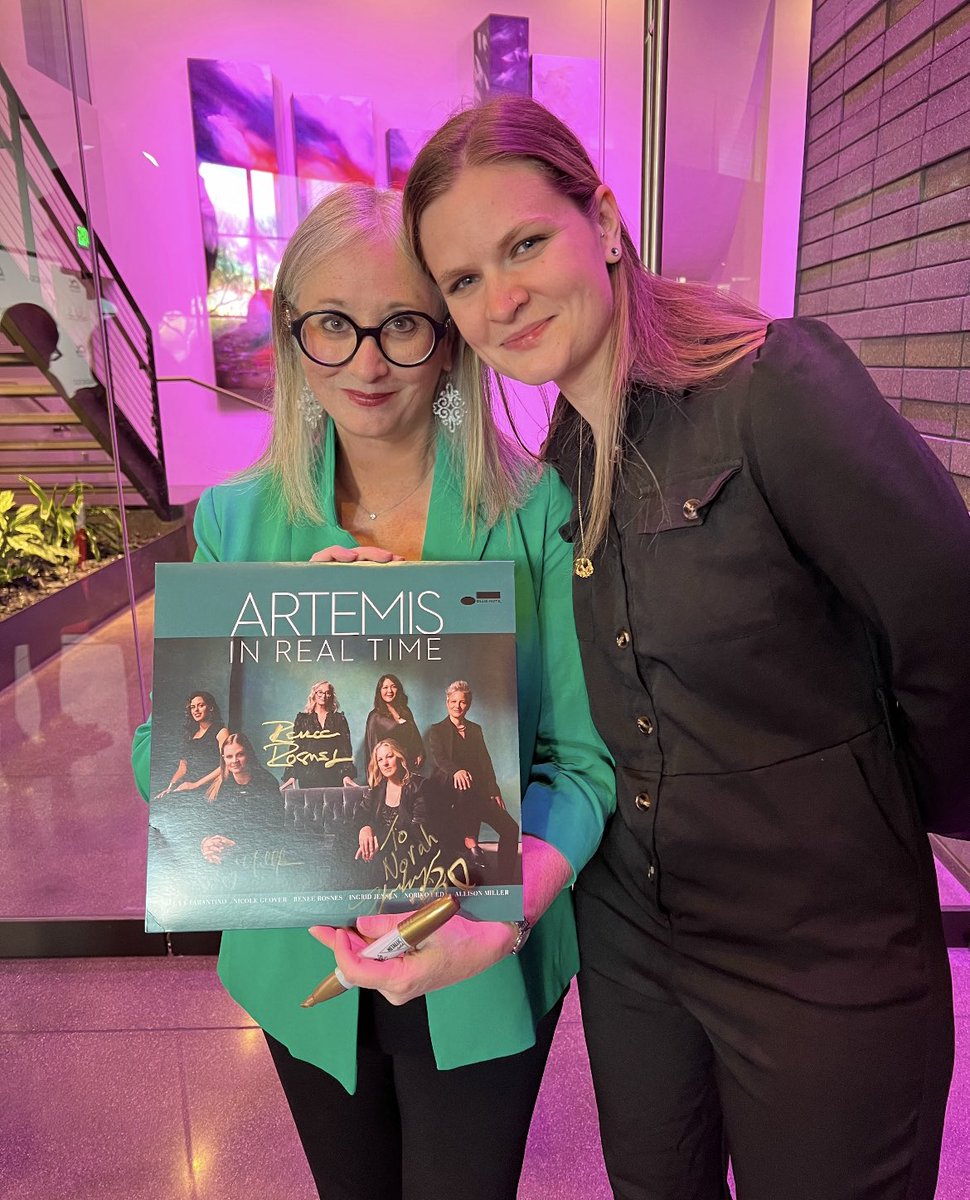 Signing copies of In Real Time after the concert at Ravenscroft Hall in Scottsdale, AZ. We love seeing our new <a href="/bluenoterecords/">Blue Note Records</a> release on vinyl!