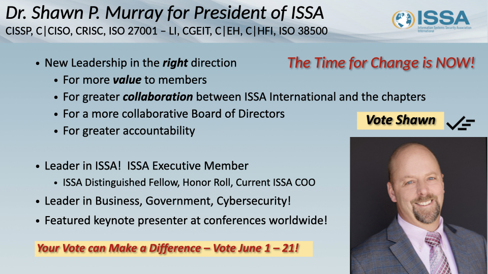 COSISSA's tweet image. ISSA Colorado Springs supports Dr. Shawn Murray for President of ISSA International! Voting starts the 1st of June!