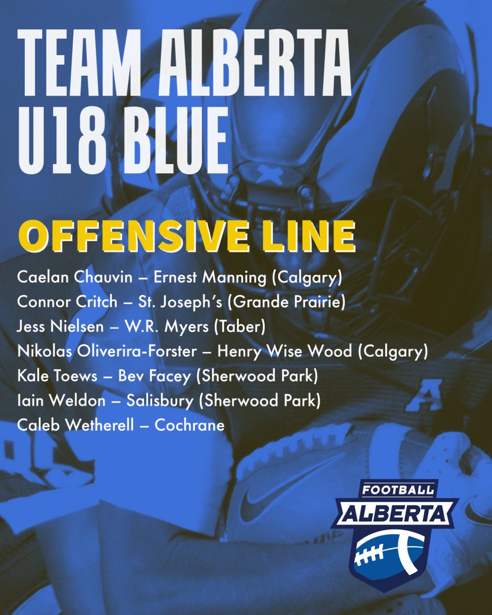 Congratulations to our Team Alberta U18 Blue athletes. Well done!
🏈🏈
#football #footballalberta #teamalbertablue