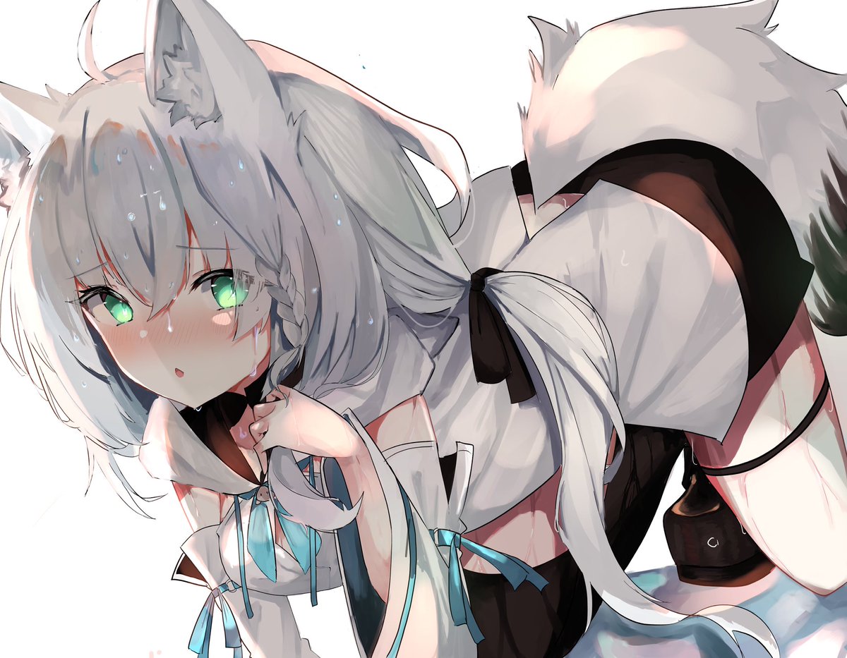 白上フブキ 「濡れた女の子が好きな絵師です  #一日でフォロワー何人増えるかチャレンジ」|izayoi YUのイラスト