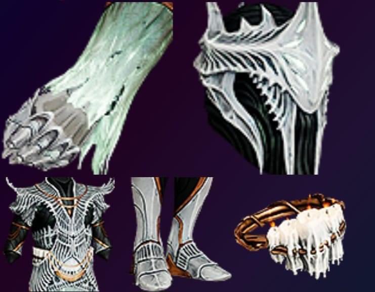 GreenSkyOrca's tweet photo. These armor sets from the new Destiny dungeon looks pretty good. The warlock helmet almost looks like the Witch-king of Angmar from LoTR https://t.co/hQR1DT8vWM