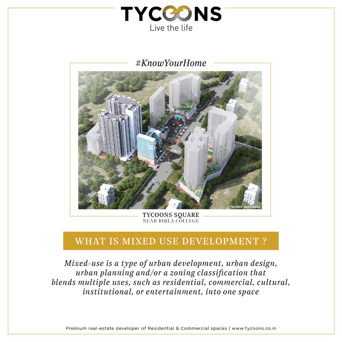 Tycoons_Group's tweet photo. Do you know what is Mixed used development &amp; how it will upgrade your lifestyle ?

Follow our #KnowYourHome series and gain valuable insights into the housing market. 
 
Call - 9619449008
Visit - https://t.co/2e0VPNOb4J
 
#realestate  #KnowYourHome #TycoonsDeveloper  #Home https://t.co/tksWxKEW4i