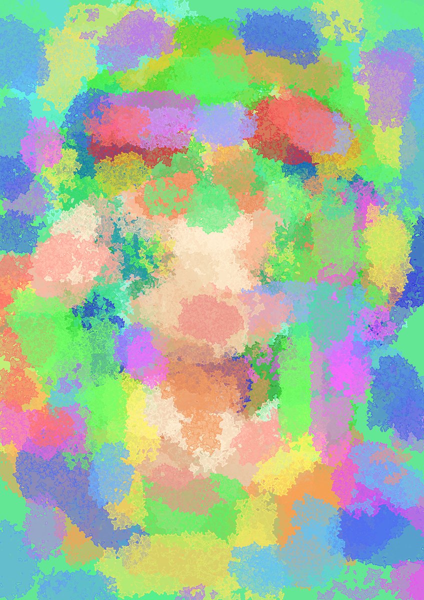 solo abstract 1girl colorful short hair general  illustration images