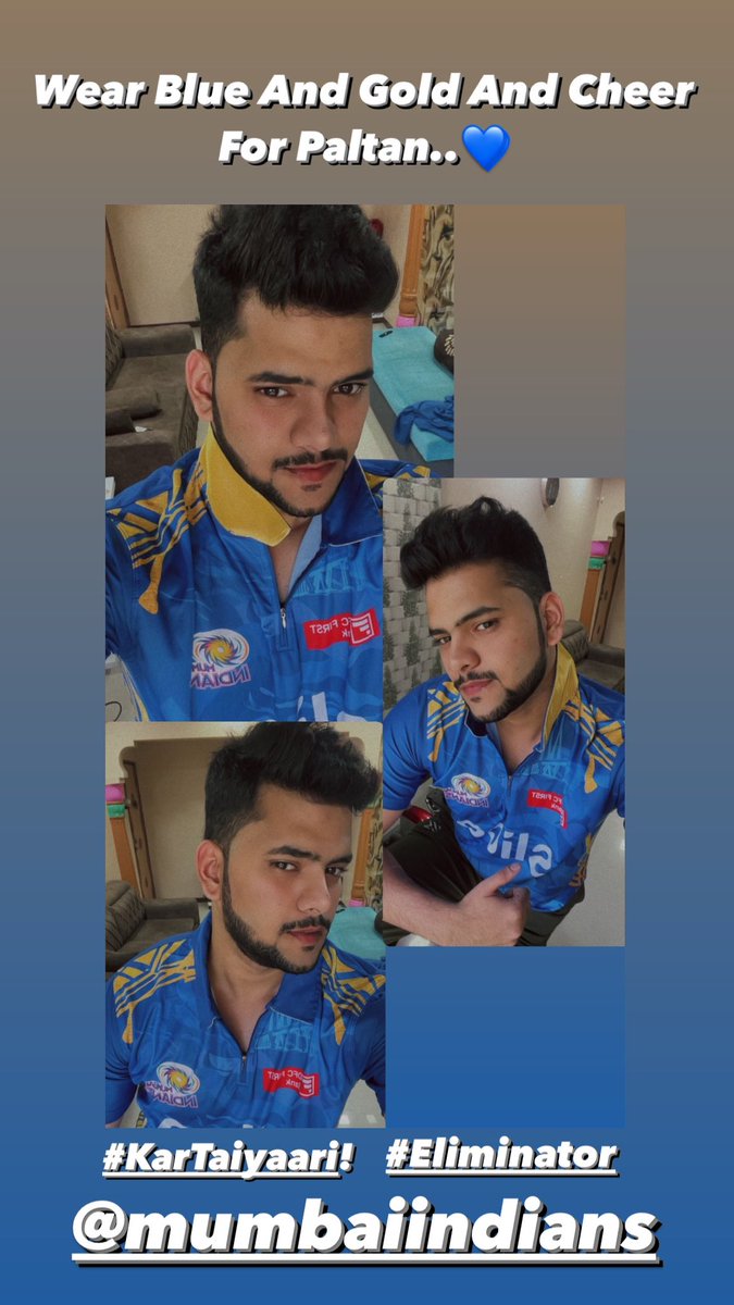maniparab_07's tweet photo. Wear Blue And Gold Cheer For Paltan #KarTaiyaari! ๐ถ
#OneFamily #MumbaiMeriJaan #MumbaiIndians #IPL2023 #TATAIPL #UltraTechMILive @mipaltan #IPLPlayOffs #MIvsLSG https://t.co/tnNHU4pMth