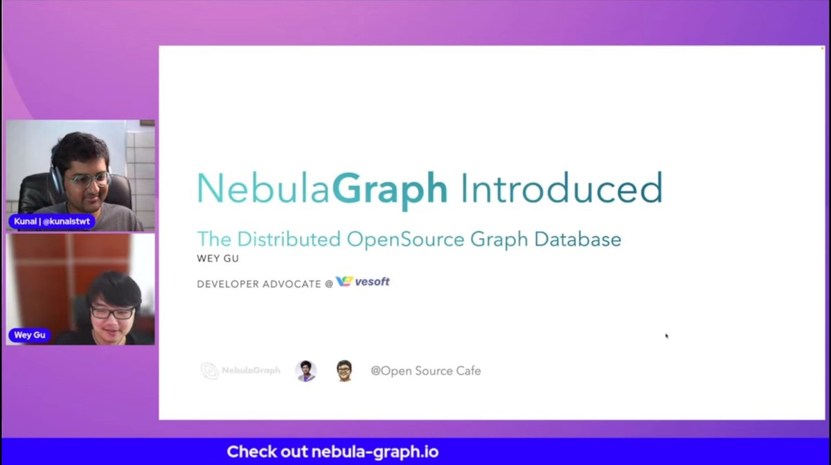 praveshstwt's tweet photo. Watched an amazing #opensource cafe podcast between @kunalstwt and @wey_gu developer advocate at @NebulaGraph on 'The Distributed Open Source Graph Database - Nebulagraph'
@WeMakeDevs #DevOps #Coding 
Here are Some Key-points : https://t.co/OIaLxr5uqD