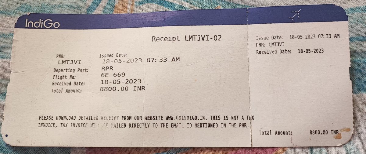 ChoudhuryKarabi's tweet photo. @IndiGo6E 

 travelled on 18th of May 2023 , we have been charged 8,800.00 INR due to over weight. 
  Without letting us know the exact luggage verbally. When we checked in home ,it's weigh is extra 10
PNR: LMTJVI-02,ISSUED DATE: 18-05-203 / 7:33 AM
FLIGHT NO: 6E669 https://t.co/ZrzObqEnL5