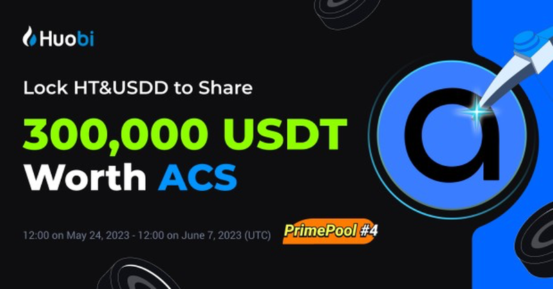 HTX_Global's tweet photo. 🔥 #Huobi #Primepool#4 Starts! 

Lock $HT, Share $300,000 $ACS!

Join 👇  @AccessProtocol