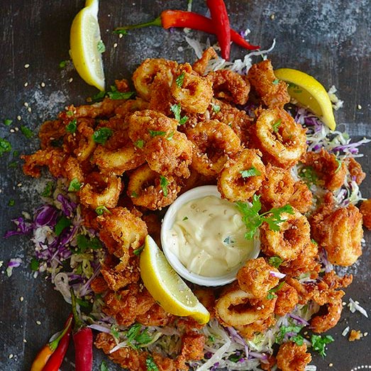 Fried Calamari 
theforkbite.com/fried-calamari…