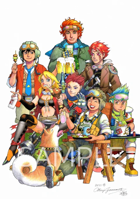 メタルマックス32周年とのこと。 支えてくださった多くのファンの方々に心より御礼申し上げます。ありがとうございます。  2021年5月に作成したメタルマックス・オールスターズ画像を再掲します。  皆様によいこといっぱいありますように