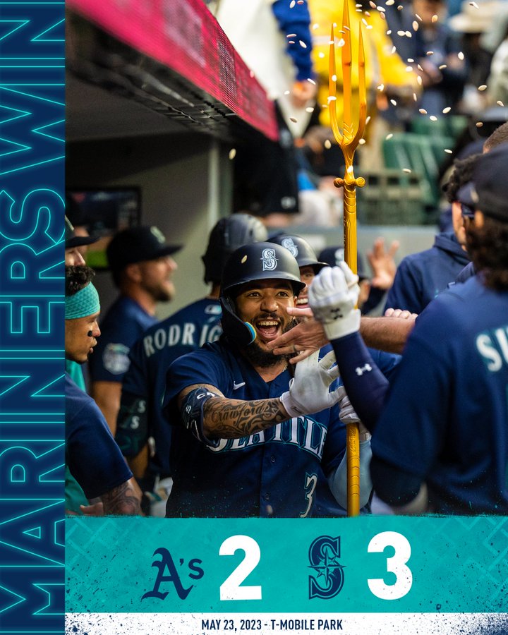 Mariners win! Final: Mariners 3, A's 2 May 23, 2023 – T-Mobile Park