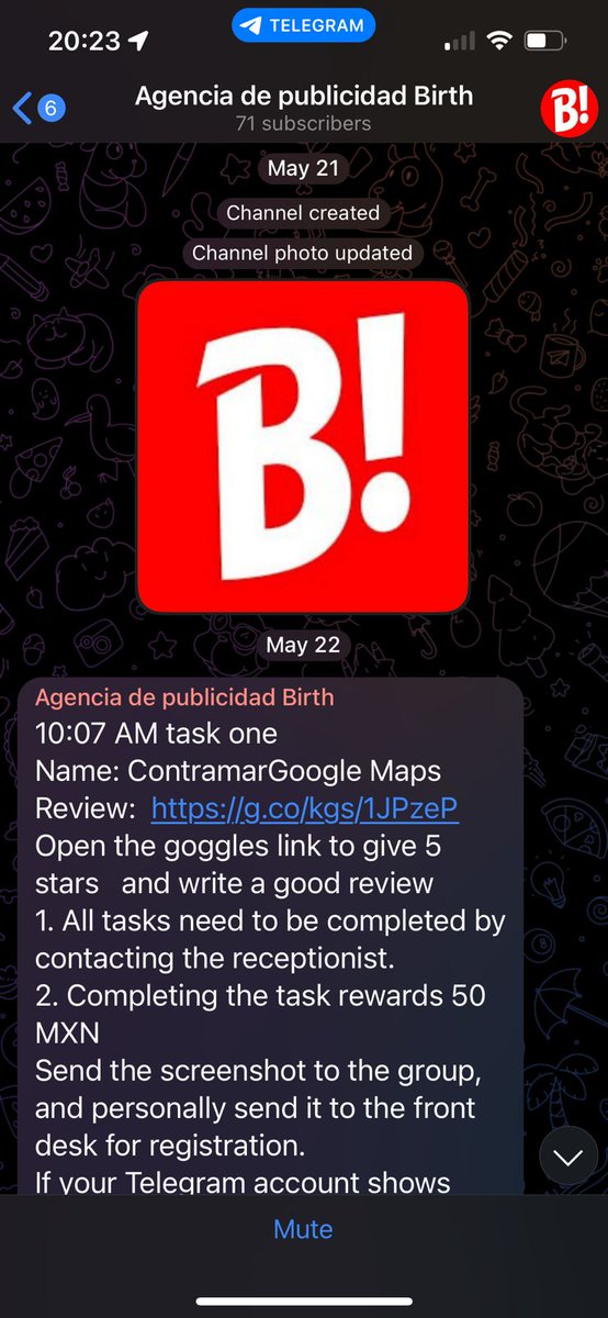 Birth te informa❗

¡Ten cuidado con estos mensajes! 📷
Nuestros canales oficiales:
Facebook: <a href="/BirthGroupMX/">Birth Group</a>
Instagram: birthgroupmx
LinkedIn: Birth Group
Mail: rh@birth.mx
No compartas información personal ni hagas clic en enlaces sospechosos.