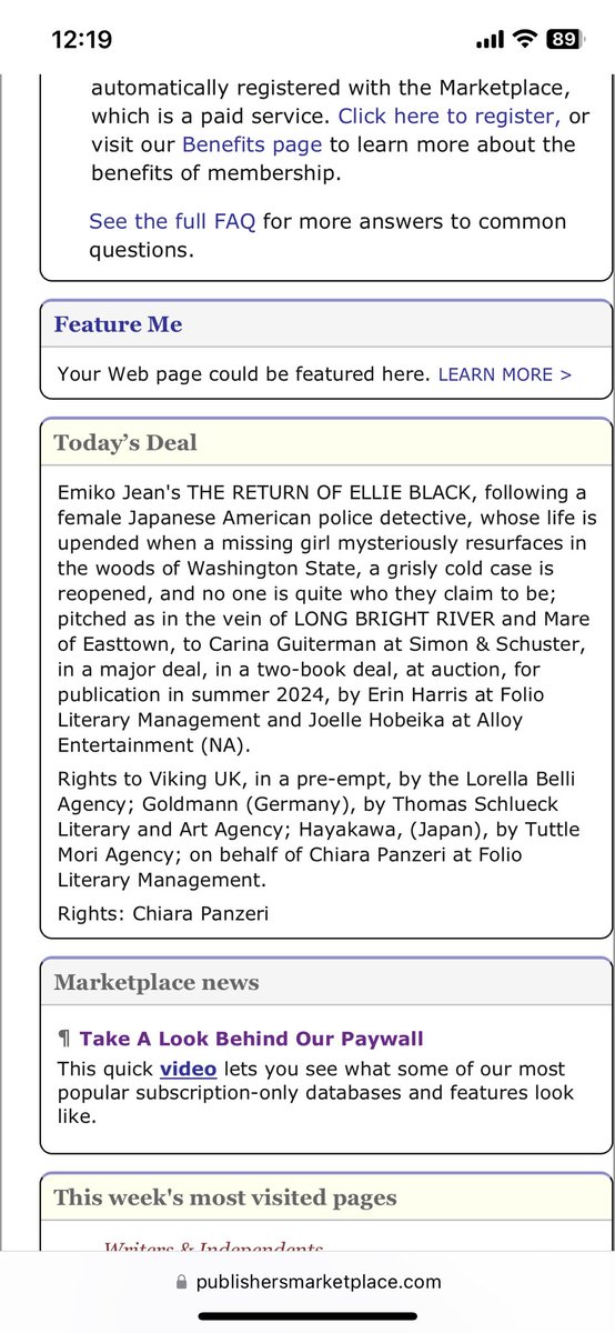 Erin Harris UPDATES (@erinharrisfolio) on Twitter photo SO excited for this unputdownable feminist tour de force! Congratulations, Emiko Jean - you’re Today’s Deal! Thrilled to be working with the brilliant Carina Guiterman at <a href="/SimonBooks/">Simon & Schuster</a> 🎉🎉🎉 SO excited for this unputdownable feminist tour de force! Congratulations, Emiko Jean - you’re Today’s Deal! Thrilled to be working with the brilliant Carina Guiterman at <a href="/SimonBooks/">Simon & Schuster</a> 🎉🎉🎉
