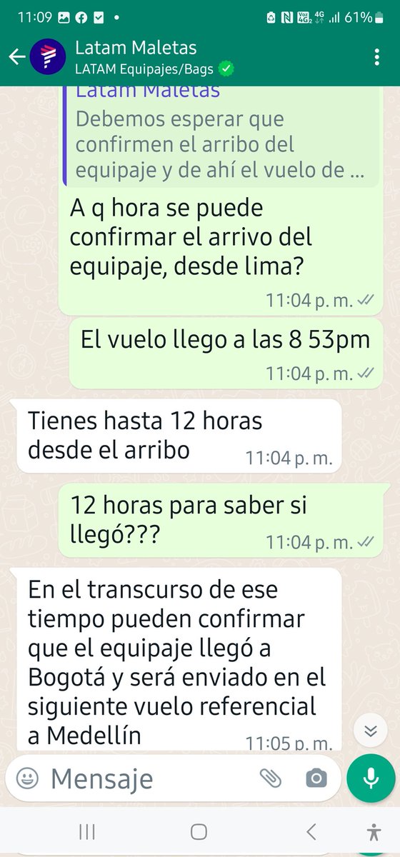 jorgebayter's tweet photo. @LATAM_CO pesimo el respaldo de equipaje extraviado, esta es la repsuesta desde la linea de atencion https://t.co/IzntCWbh5h