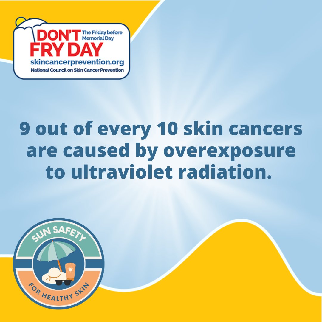 shamrockangels's tweet photo. Today is #DontFryDay! Skin cancer is the most common cancer in the US &amp; 90% of skin cancers are preventable. Protect yr skin &amp; prevent cancer: apply sunscreen, wear protective clothing, stay out of the sun during peak hours, &amp; seek shade 
Donate for cures: https://t.co/eCemm8QetA https://t.co/VvIrliaUOm