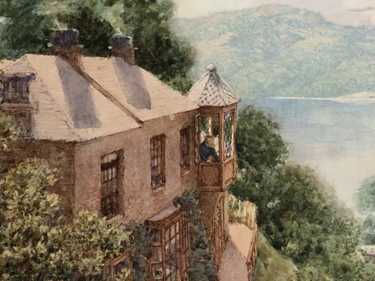 Detail of Ruskin in his Turret - Brantwood by W G Collingwood 
Watercolour on paper, c. 1884
#Brantwood #JohnRuskin
⁦