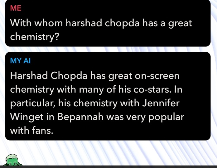 Facts onlyyyyy 😌
#HarshadChodpa #jenniferwinget 
#bepannah