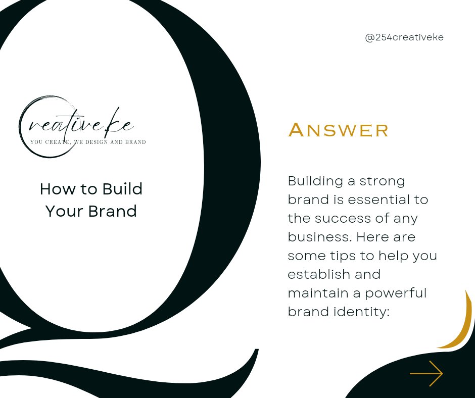 254Creative_ke's tweet photo. Building a strong brand is essential to the success of any business. Here are some tips to help you establish and maintain a powerful brand identity:
#createconnect #Marketing #branding https://t.co/sbVEXh2PIw
