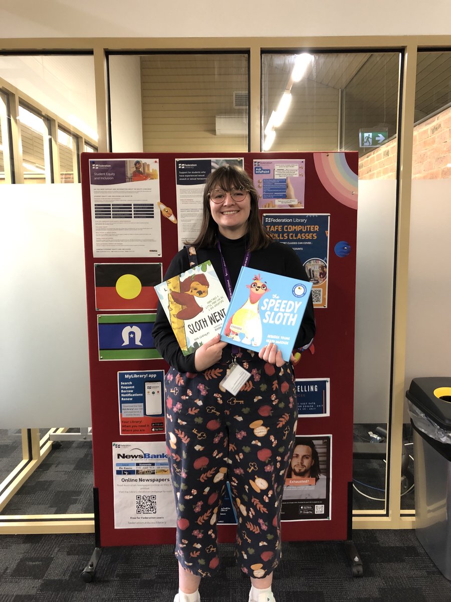 Our Library staff had a BLAST hosting National Simultaneous Storytime! We hope all of the Speedy Sloths who visited our campus libraries had just as much fun. #NSS2023 #FedUniLibrary