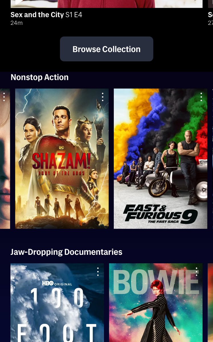 A3lxD's tweet photo. @StreamOnMax bring back the titles under the movie picture. People with poor vision don't want to walk up to the TV to figure out what they're trying to watch. Also, as a colorblind person how the heck am I supposed to know what movie this is without the title underneath!? https://t.co/7QvrRq4XSC