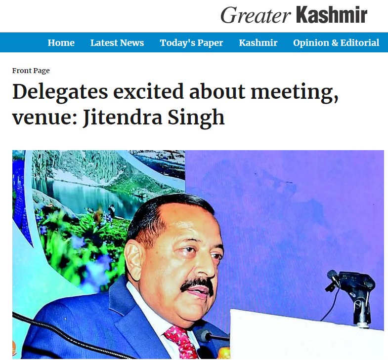 Bjp jammu kashmir on twitter rt drjitendrasingh greater kashmir